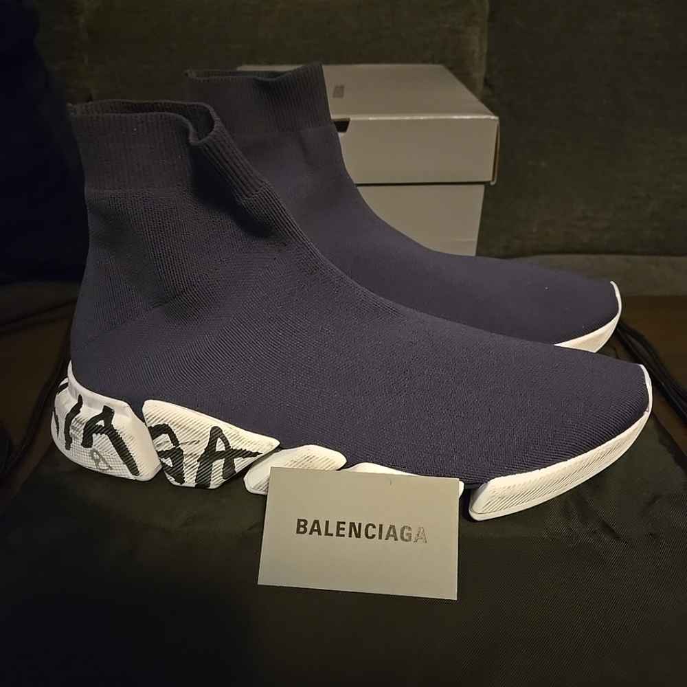 Balenciaga Speed LT Graffiti Navy